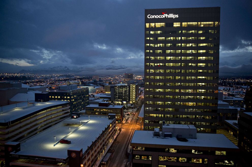 PHOTO: AA ConocoPhillips building stands in Anchorage, Alaska, Feb. 14, 2017. 