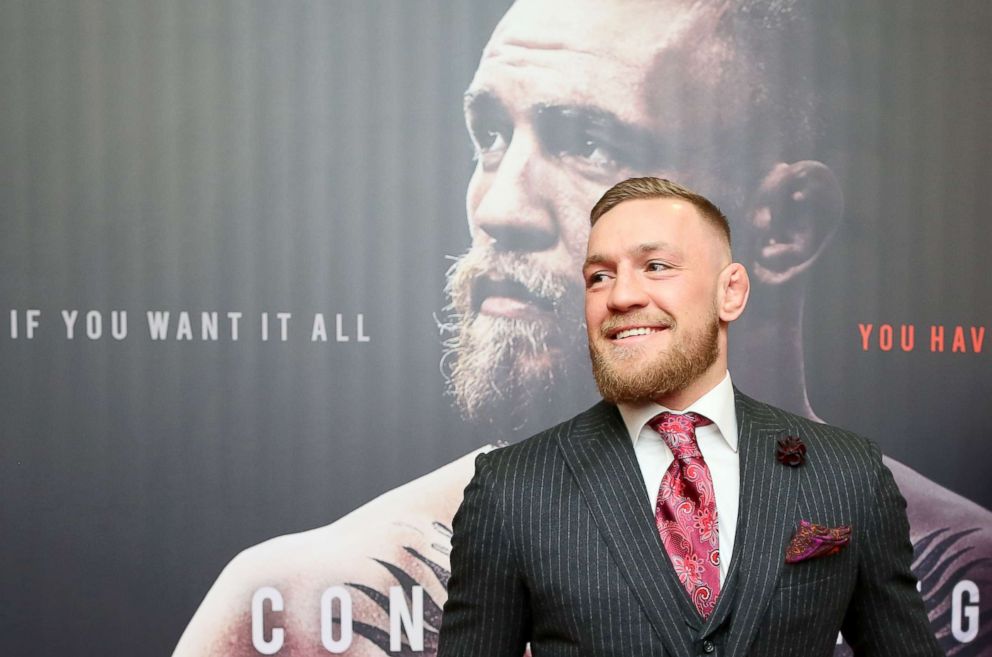 PHOTO: Irish mixed martial arts star Conor McGregor poses upon arrival to attend the world premiere of the documentary film 'Conor McGregor: Notorious' at the Savoy Cinema in Dublin, Ireland, Nov. 1, 2017.