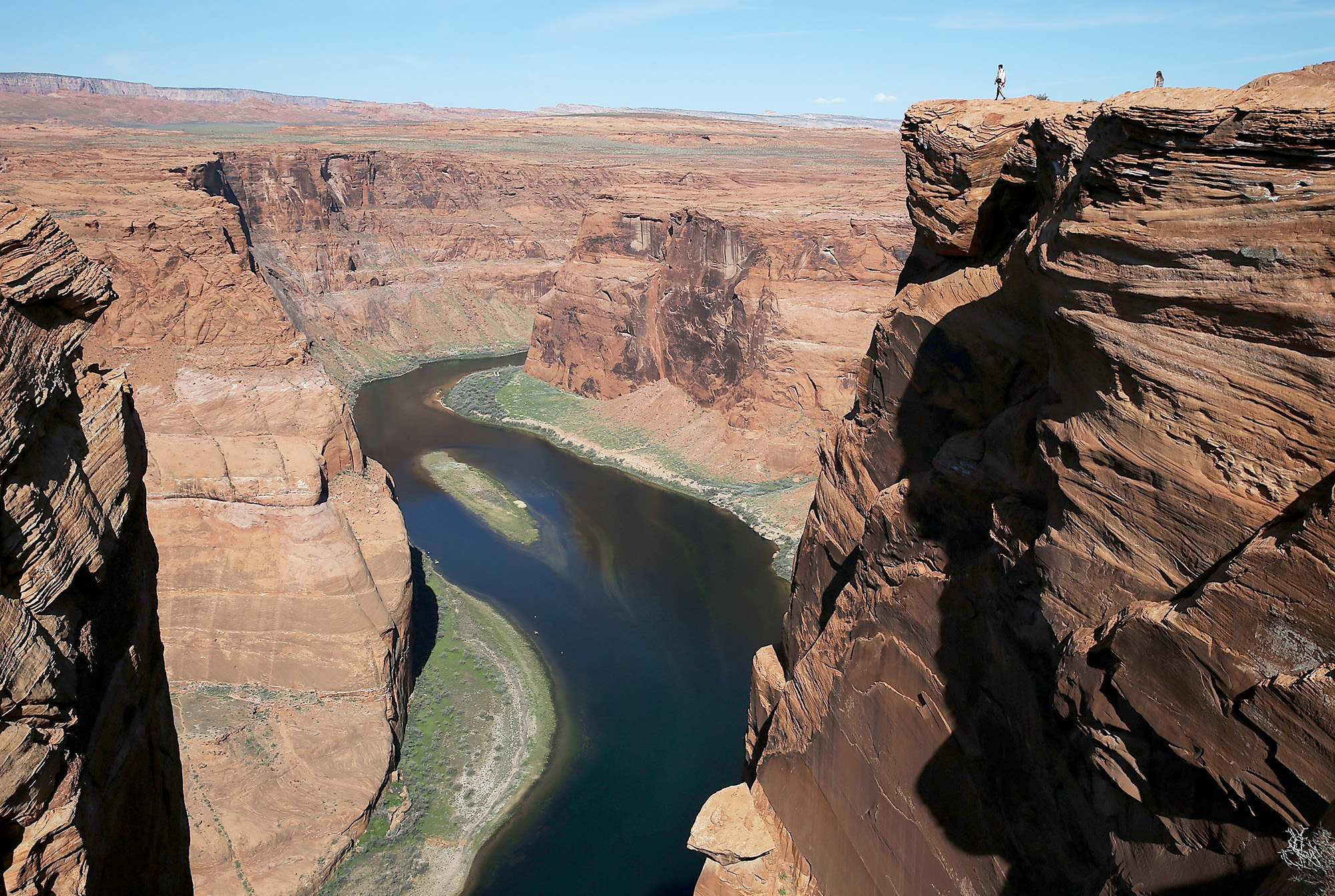 PHOTO: The Colorado River wraps around Horseshoe Bend in Page, Ariz., March 30, 2015. 