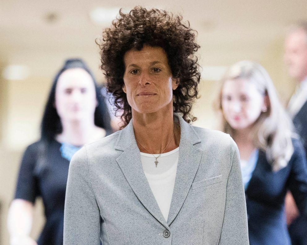 PHOTO: Andrea Constand walks to the courtroom during Bill Cosby's sexual assault trial at the Montgomery County Courthouse in Norristown, Pa., June 6, 2017. 