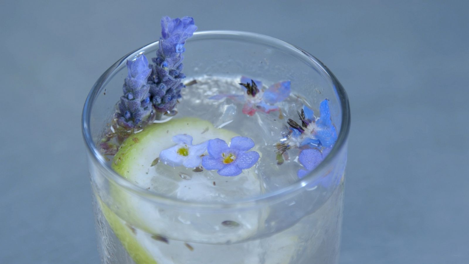 PHOTO: Chef Jeffrey Nimer of Haute Chefs Los Angeles adds lavender and borage blossoms to spruce up a drink.