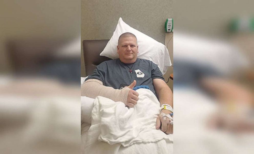 PHOTO: Polk County, Ga., police officer Andy Anderson was hit by a train while pursuing a suspect on Tuesday, Jan. 7, 2020.