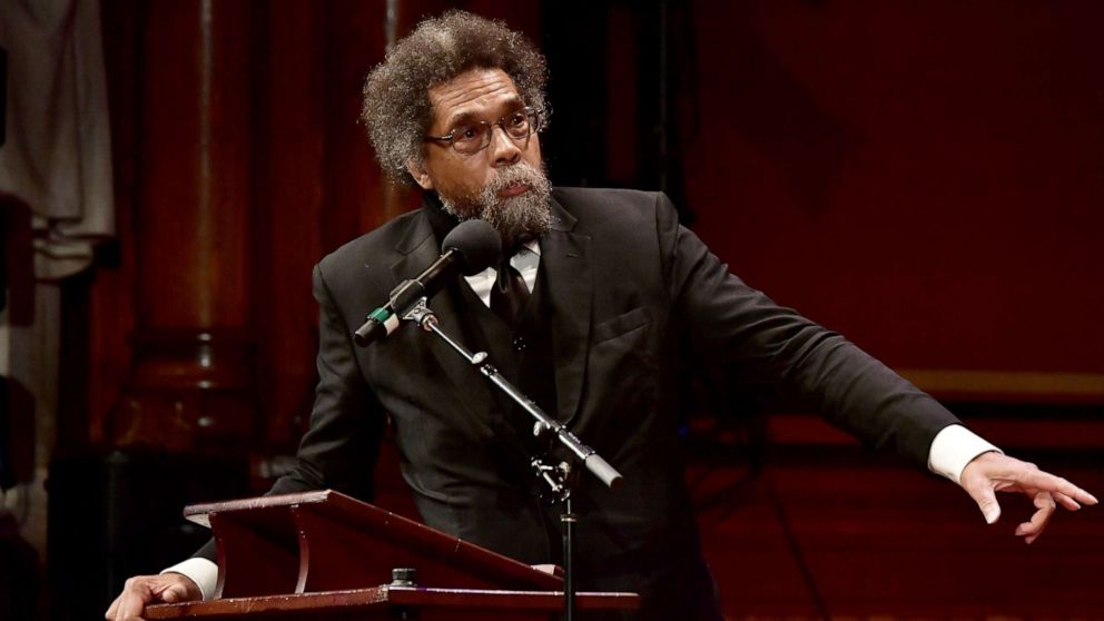 PHOTO: In this Oct. 11, 2018, file photo, Cornell West introduces Colin Kaepernick at the W.E.B. Du Bois Medal Award Ceremony at Harvard University in Cambridge, Mass.