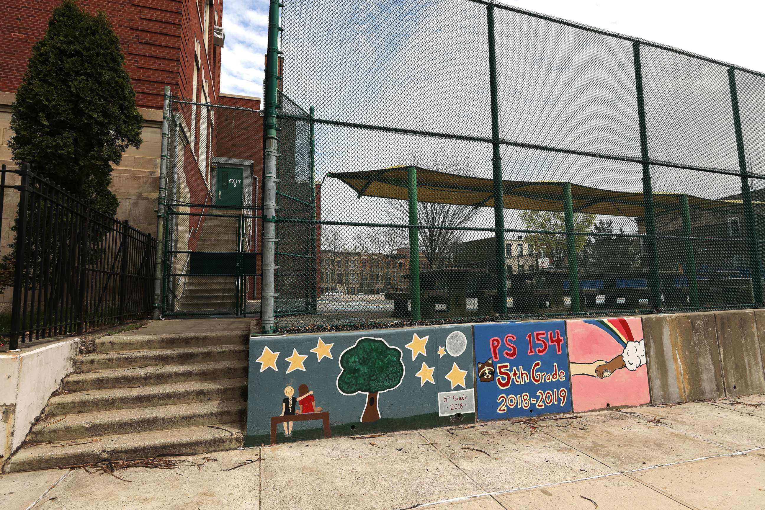 PHOTO: A public school stands closed, April 14, 2020, in Brooklyn, New York.