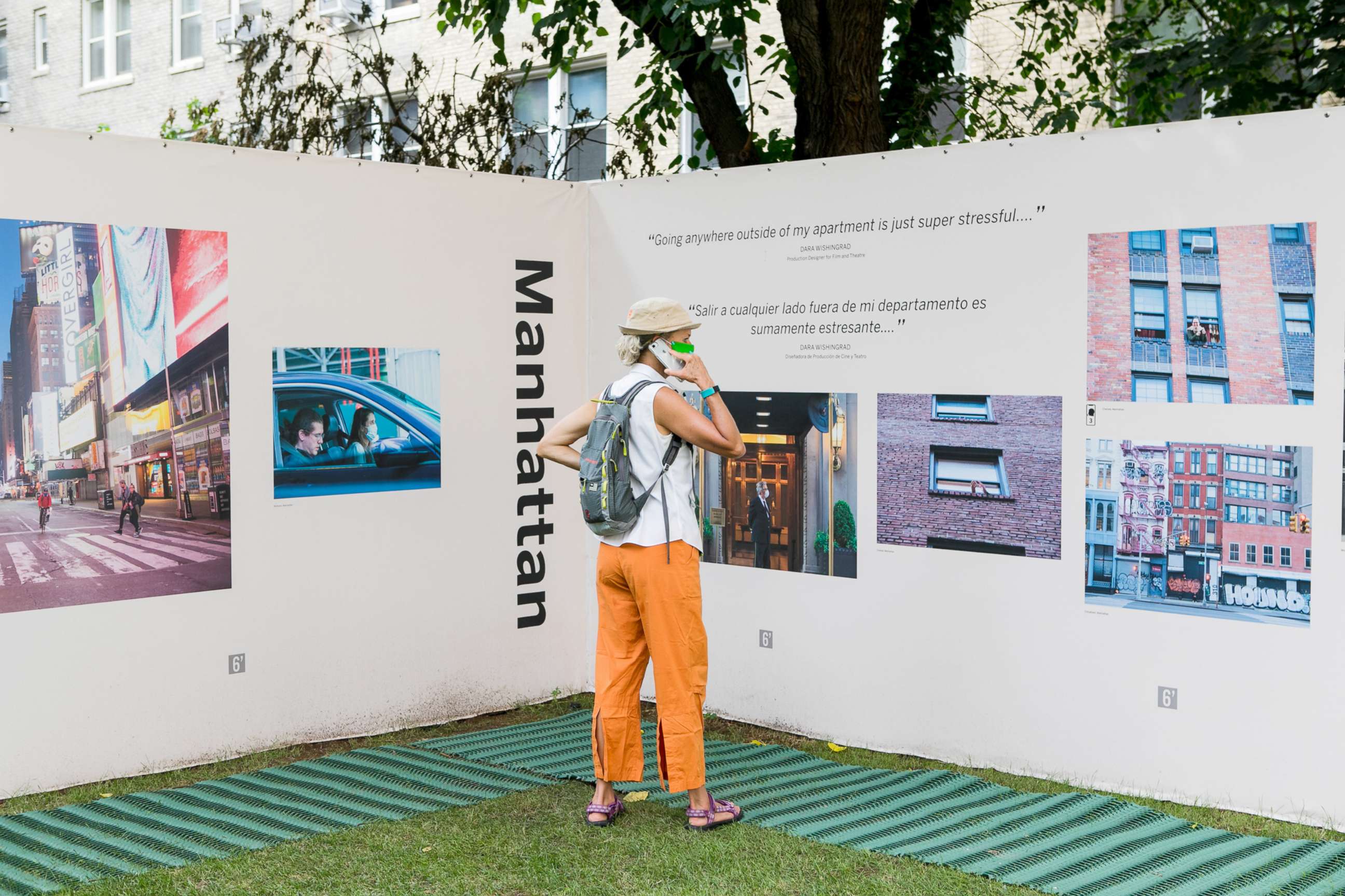 PHOTO: A visitor views the "Hope Wanted" art installation in New York, in an undated photo.