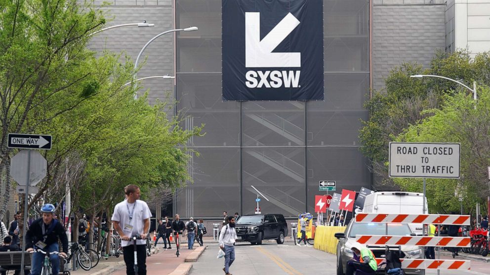 PHOTO: In this March 11, 2019, file photo, a view of Austin's city streets during the 2019 SXSW Conference and Festival is shown.