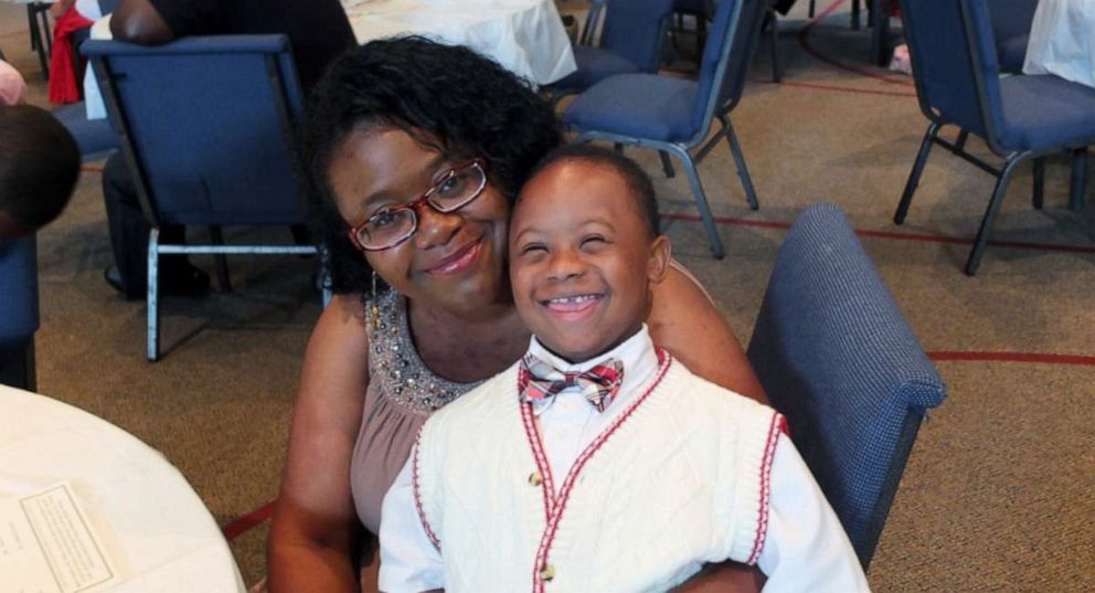 PHOTO: Single mother Opal Foster lost her job at a printing company because of the coronavirus pandemic. She worries about caring for her son Jeremiah, who has Down syndrome.