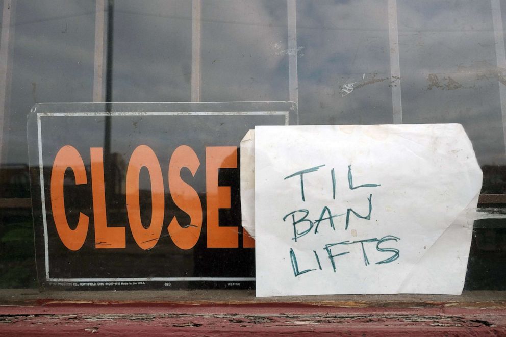 PHOTO: A local business is closed until the state "stay at home" order is lifted in Detroit.