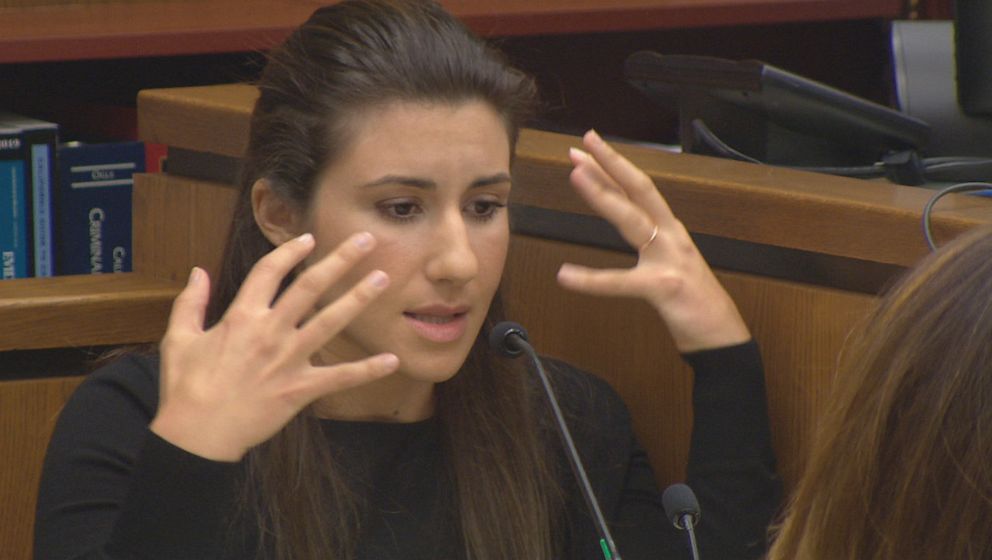 PHOTO: Cortney Shegerian, the former wife of Hossein Nayeri, testified in his 2019 trial for the kidnapping and torture of a Newport Beach, Calif., medical marijuana dispensary owner.