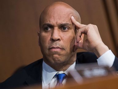 PHOTO: Sen. Kamala Harris and Sen. Cory Booker attend the Senate Judiciary Committee confirmation hearing for Supreme Court nominee Brett Kavanaugh in Hart Building, Sept. 4, 2018.