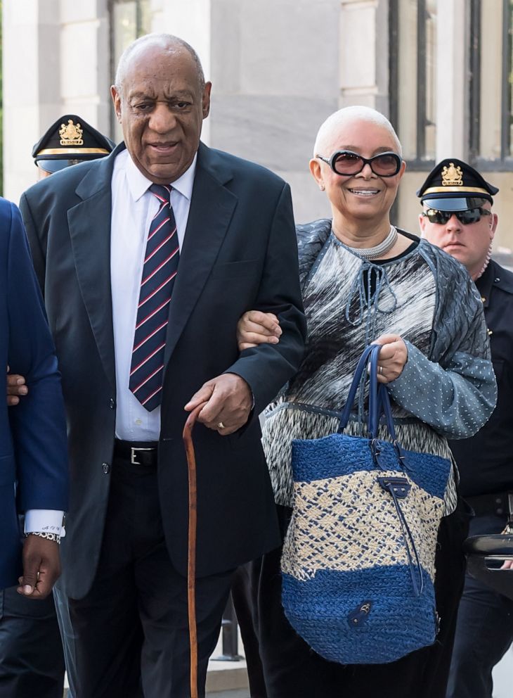 PHOTO: Bill Cosby and wife Camille Cosby arrive at Bill Cosby Trial at Montgomery County Courthouse on June 12, 2017 in Norristown, Pennsylvania.