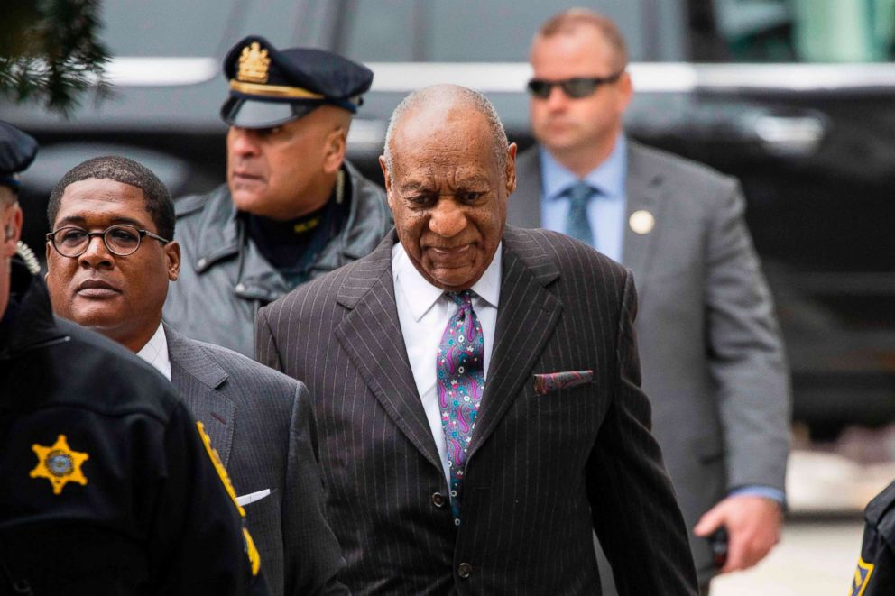 PHOTO: Bill Cosby arrives for the first day of his second trial for sexual assault at the Montgomery County Courthouse in Norristown, Pa., April 9, 2018.