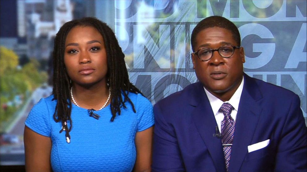 PHOTO: Bill Cosby's publicist Ebonee Benson and lawyer Andrew Wyatt discuss Cosby's sexual assault trial and verdict on Good Morning America, April 27, 2018. 