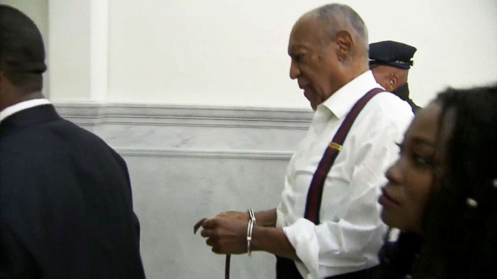 PHOTO: Bill Cosby is escorted in handcuffs at the Montgomery County Courthouse, Sept. 25, 2018, in Norristown, Pa.