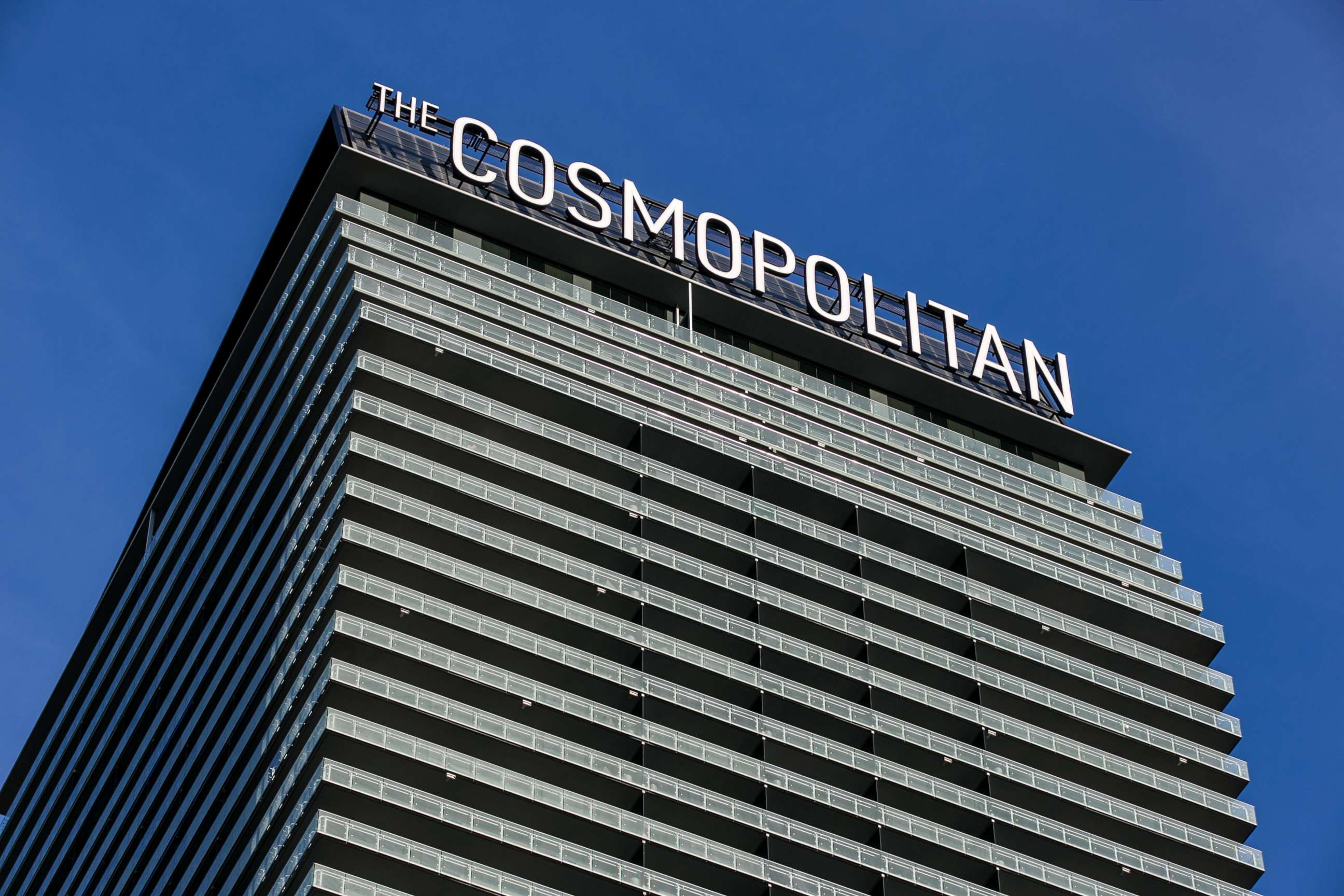 PHOTO: The exterior of the Cosmopolitan Hotel & Casino is viewed on May 31, 2017 in Las Vegas.