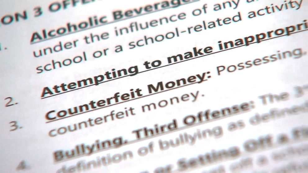 PHOTO: A school disciplinary board told 12-year-old Christian Philon that he violated The Henry County Student & Parent Handbook code of conduct by possessing and using a counterfeit $20 bill.