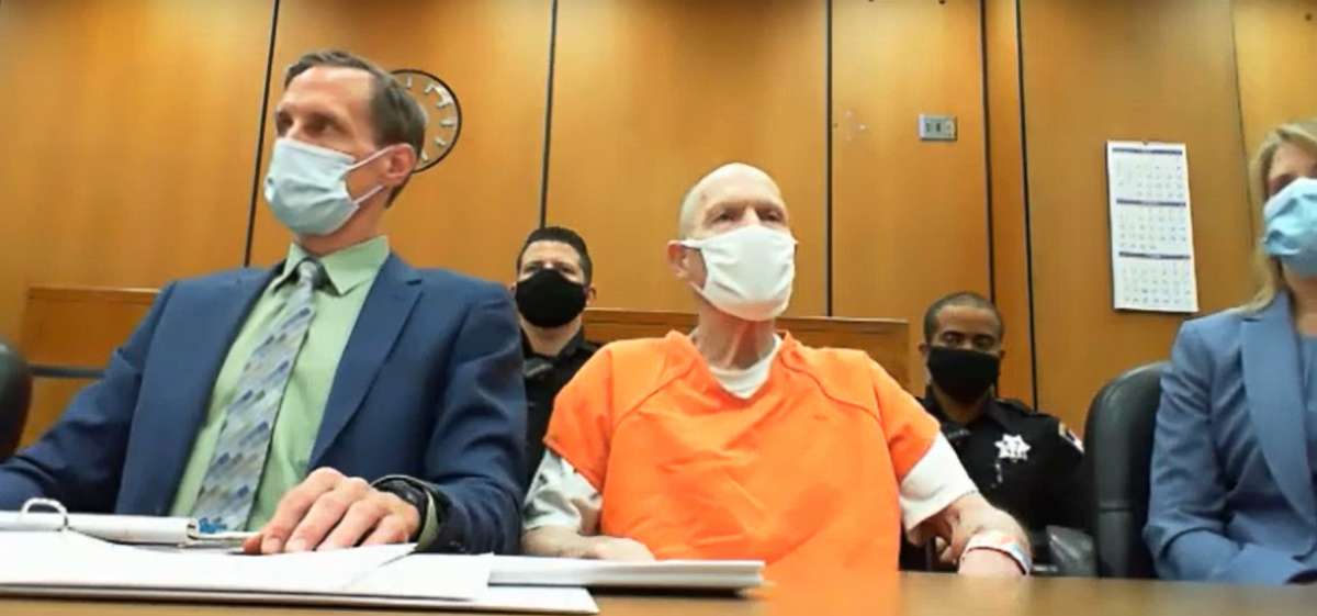 PHOTO: Joseph James DeAngelo appears in Sacramento Superior Court on Aug. 18, 2020, in Sacramento, Calif.