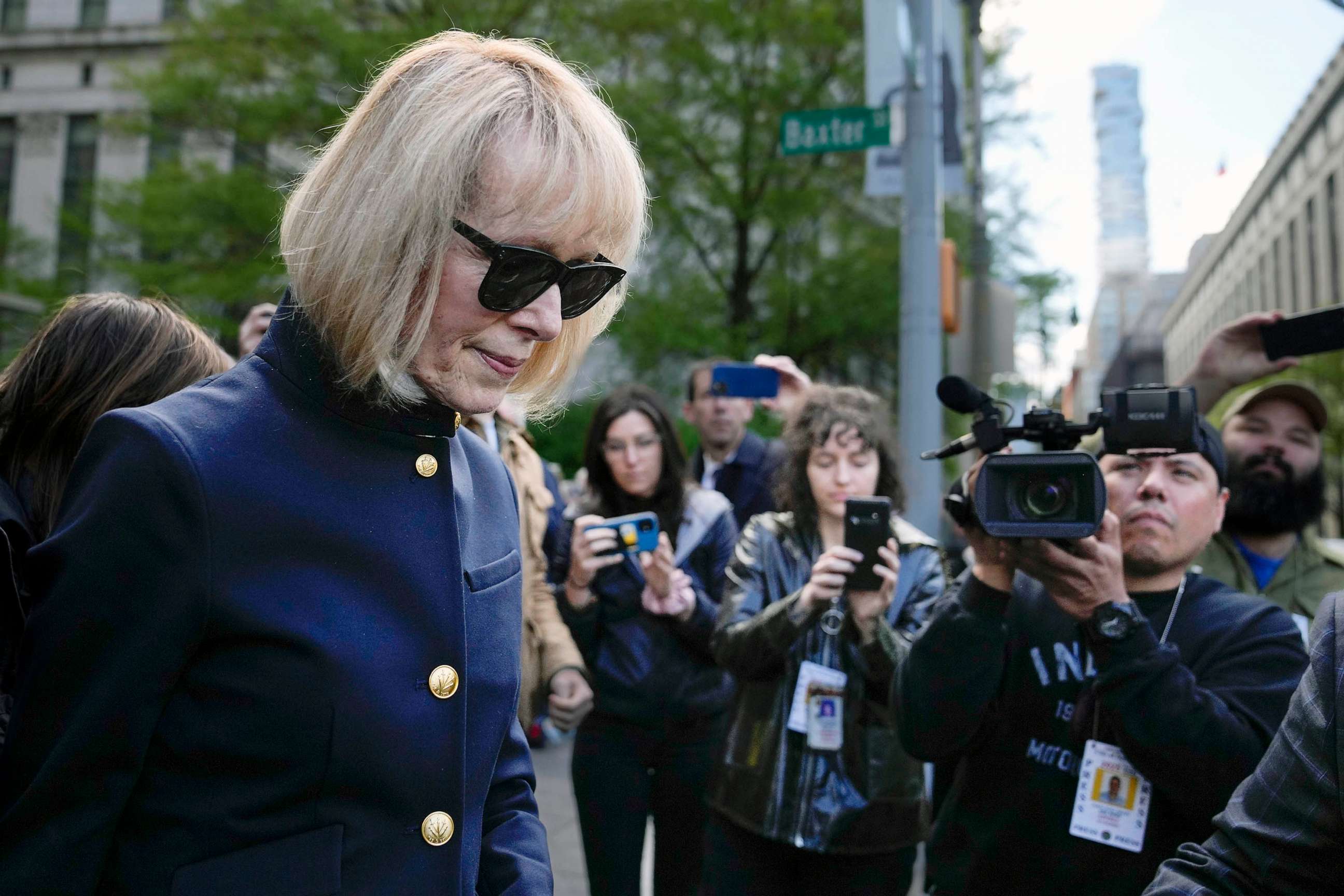 PHOTO: Former advice columnist E. Jean Carroll departs Manhattan federal court, May 1, 2023, in New York.