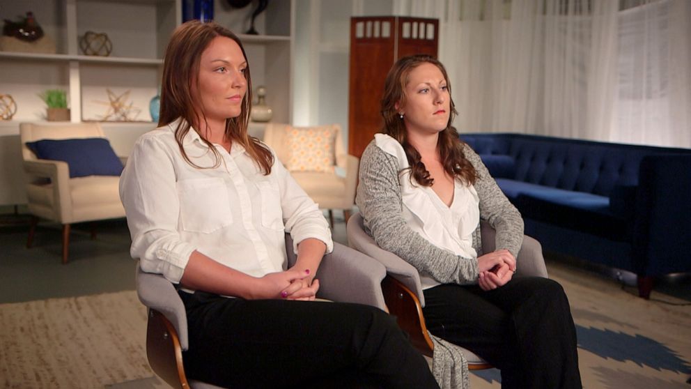 PHOTO: Courtney Wild and Michelle Licata sit down with ABC News after Jeff Epstein's arraignment.