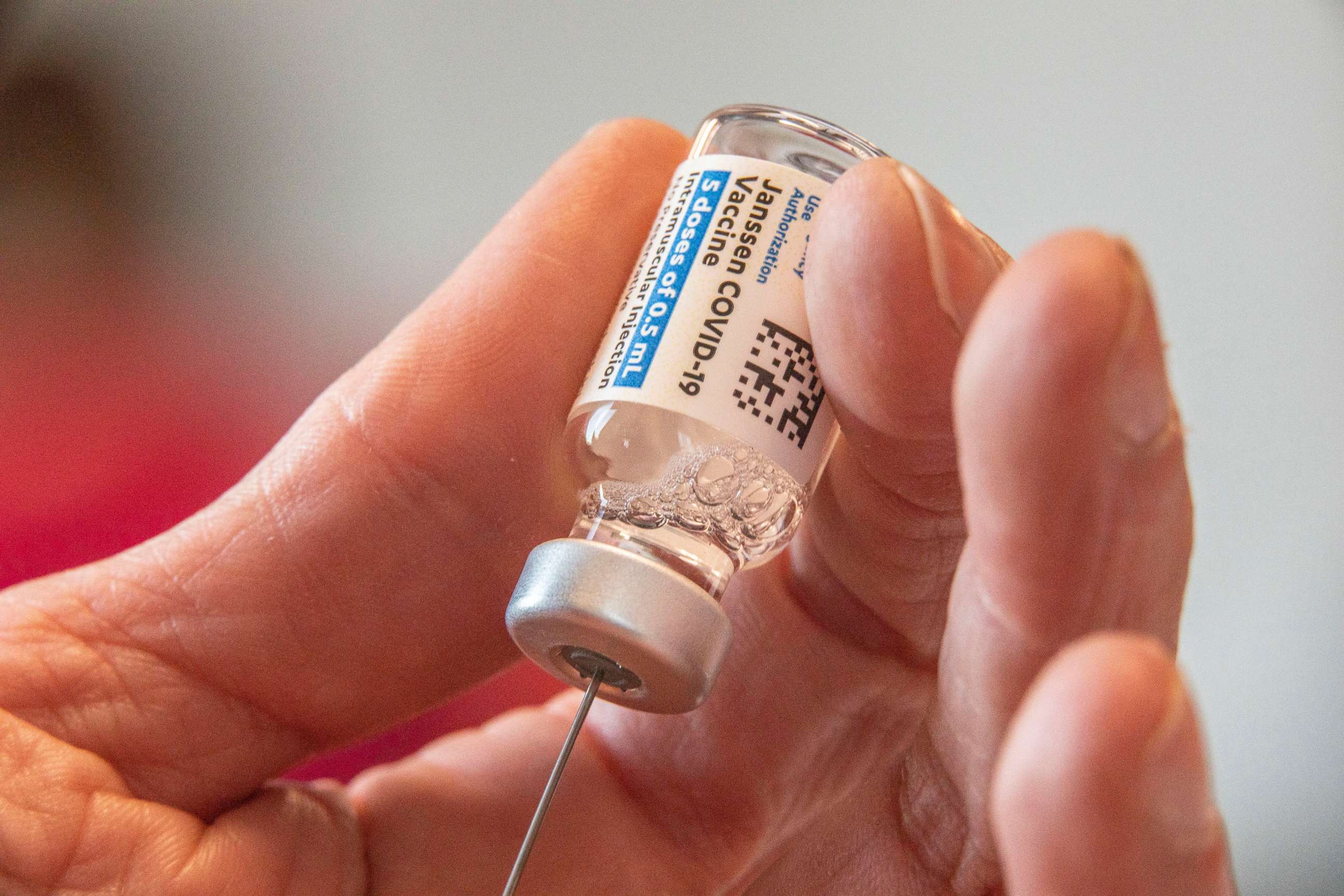 PHOTO: Athens City-County Health Department Director of Nursing, Crystal Jones, 52, loads syringes with the vaccine on the first day of the Johnson and Johnson vaccine being made available to residents in Athens, Ohio, March 9, 2021.