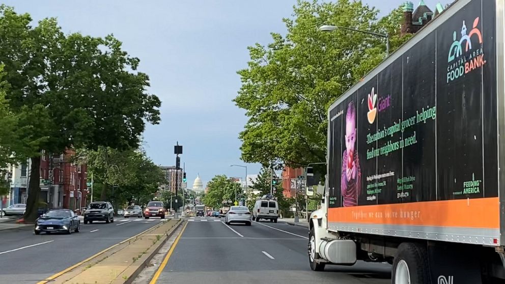 PHOTO: A Capital Area Food Bank truck delivers an order to Martha's Table, a a non-profit organization in Washington, D.C. that is helping to feed residents in the nation's capital.