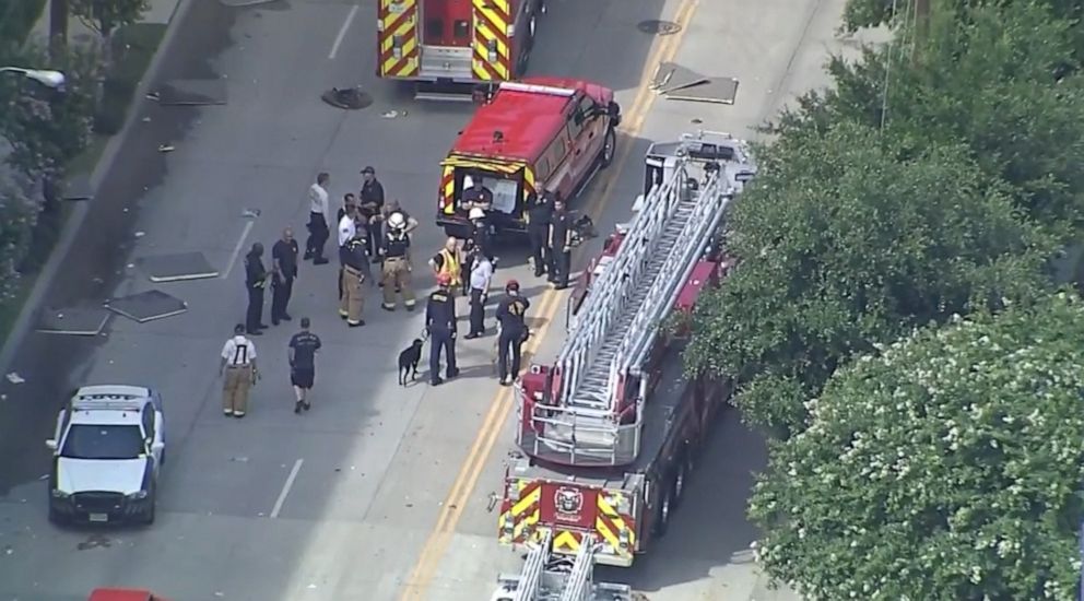 PHOTO: A crane collapsed in Dallas, Texas, June 29, 2019.