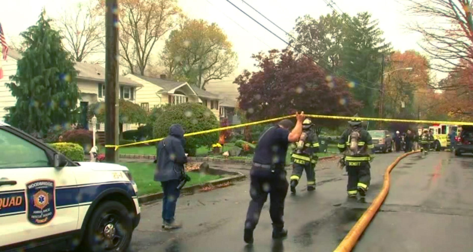 PHOTO: A plane crashed into homes in Colonia, New Jersey, Oct. 29, 2019.