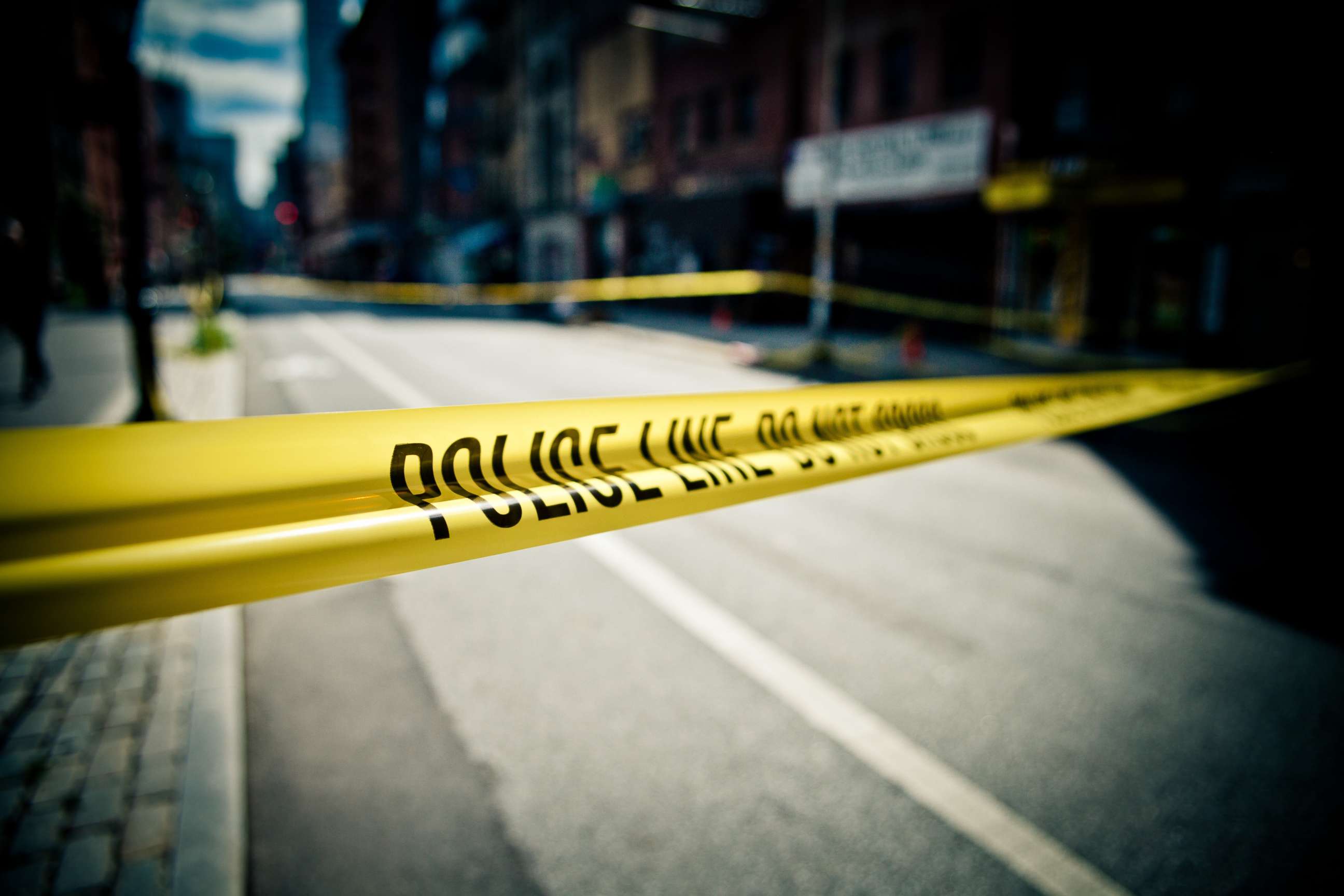 PHOTO: Police tape surrounds a neighborhood in this stock photo.