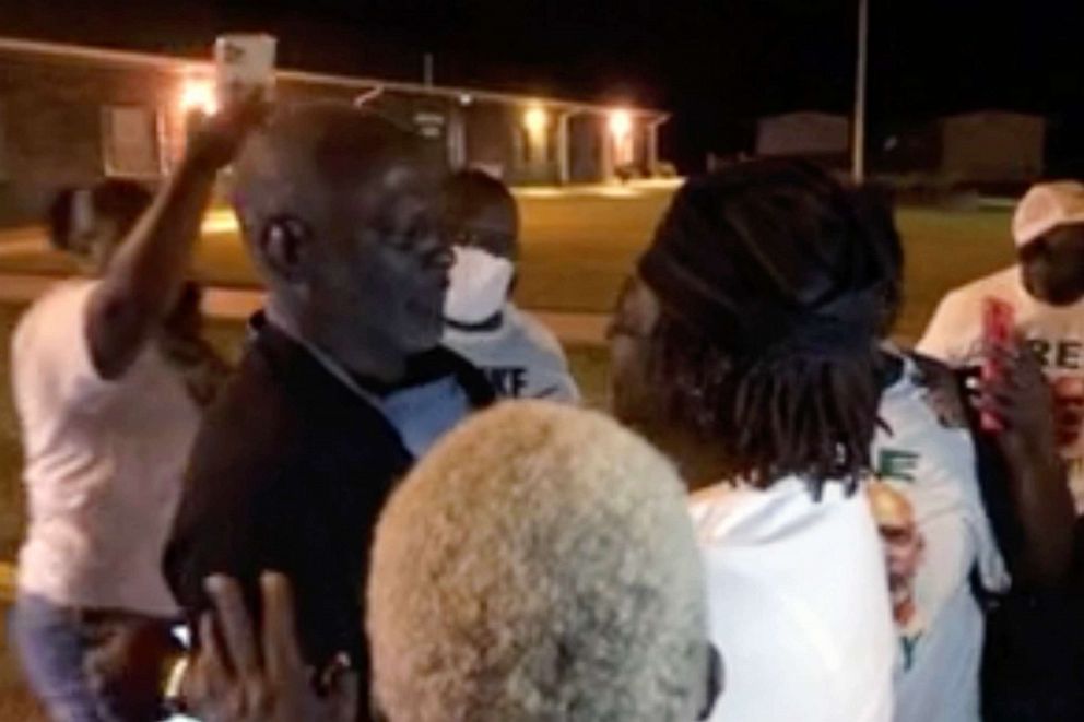 PHOTO: Video footage shows Crosley Green being embraced by tearful loved ones upon his release from a Florida prison in 2020.