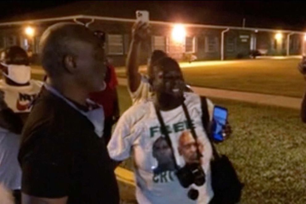 PHOTO: Video footage shows Crosley Green being embraced by tearful loved ones upon his release from a Florida prison in 2020.