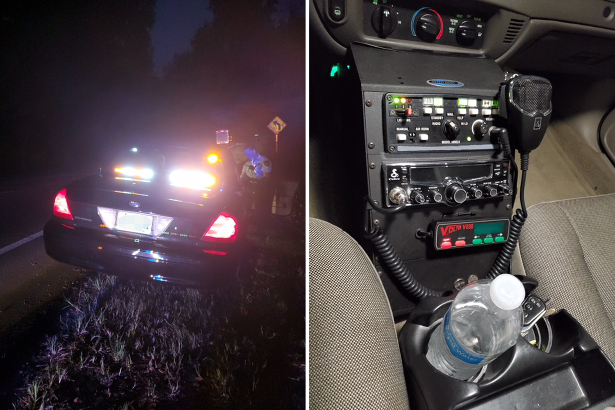 PHOTO: The Hillsborough County Sheriff released images of a black Crown Victoria with white and amber lights, a functional siren box and a CB radio that they say was driven by Barry Lee Hastings Jr. who was arrested on July 4, 2019.