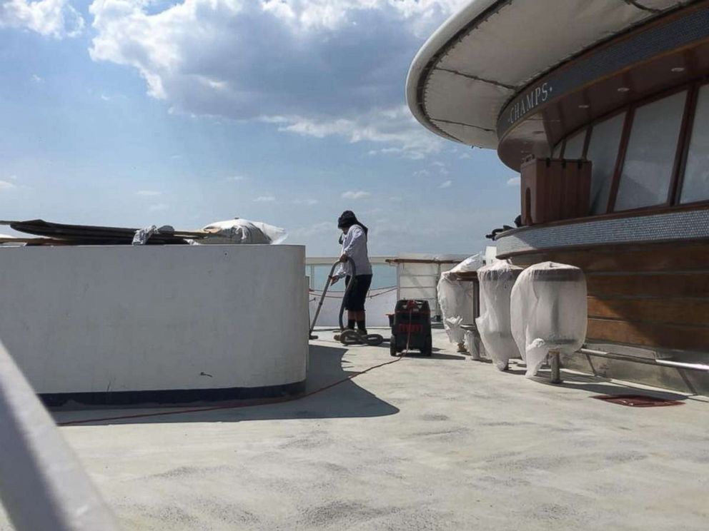 PHOTO: The more than 2,000 passengers aboard a two-week-long Norwegian Cruise Line journey from Miami to Los Angeles in March captured images and video of construction being done on the ship Norwegian Sun during their vacation.