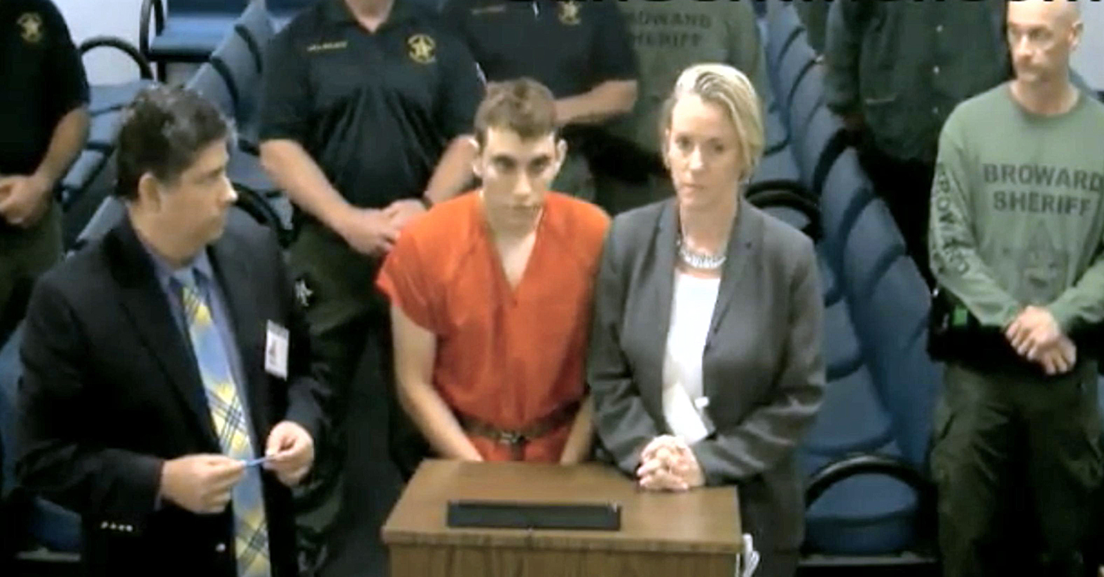 PHOTO: Suspect Nikolas Cruz appears in court to faces charges in the mass shooting at a Parkland high school shooting, Feb. 15, 2018. 