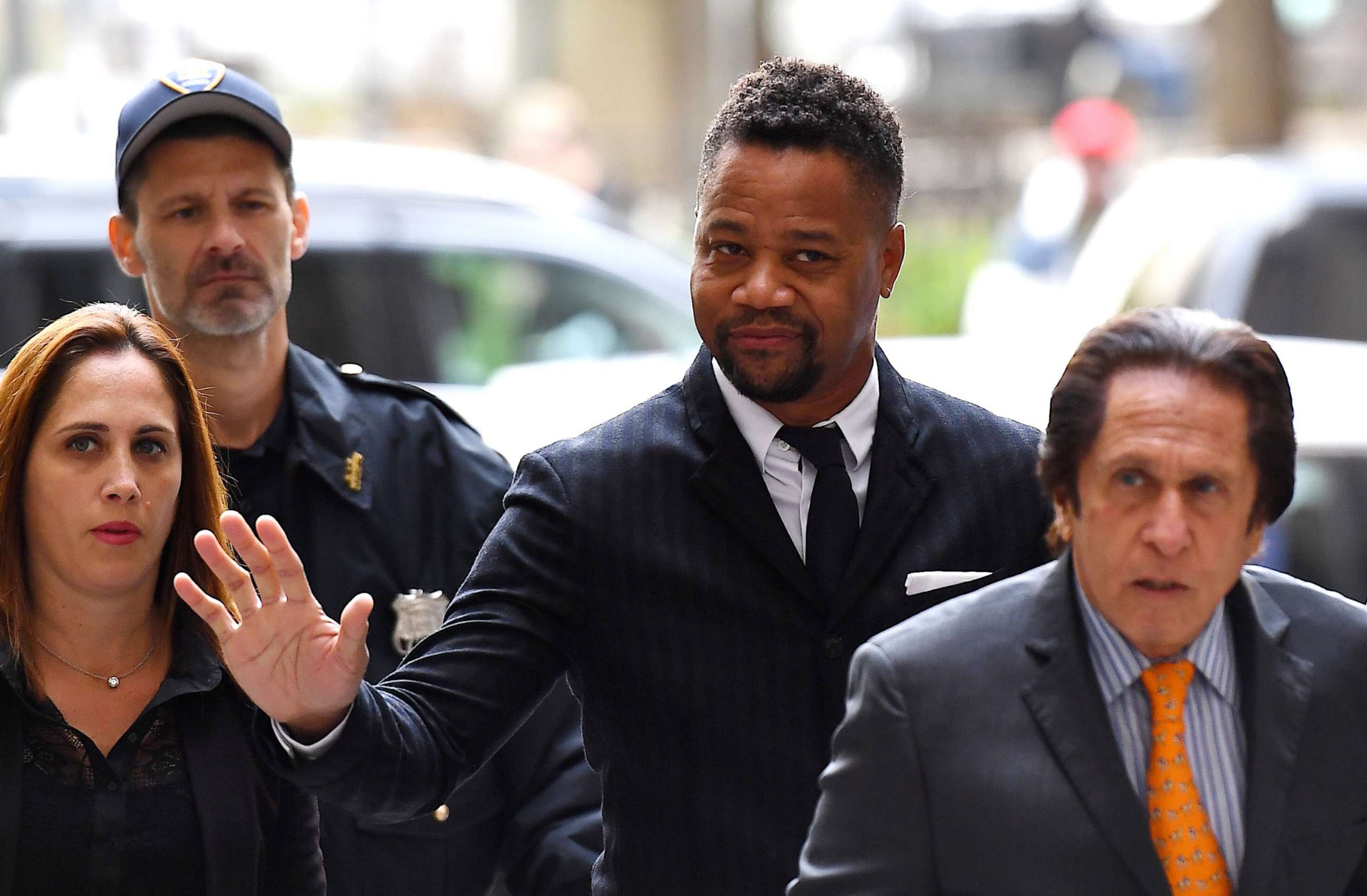 PHOTO: Actor Cuba Gooding Jr., (C) arrives for his trial on his sexual assault case on Oct. 10, 2019, in New York City.