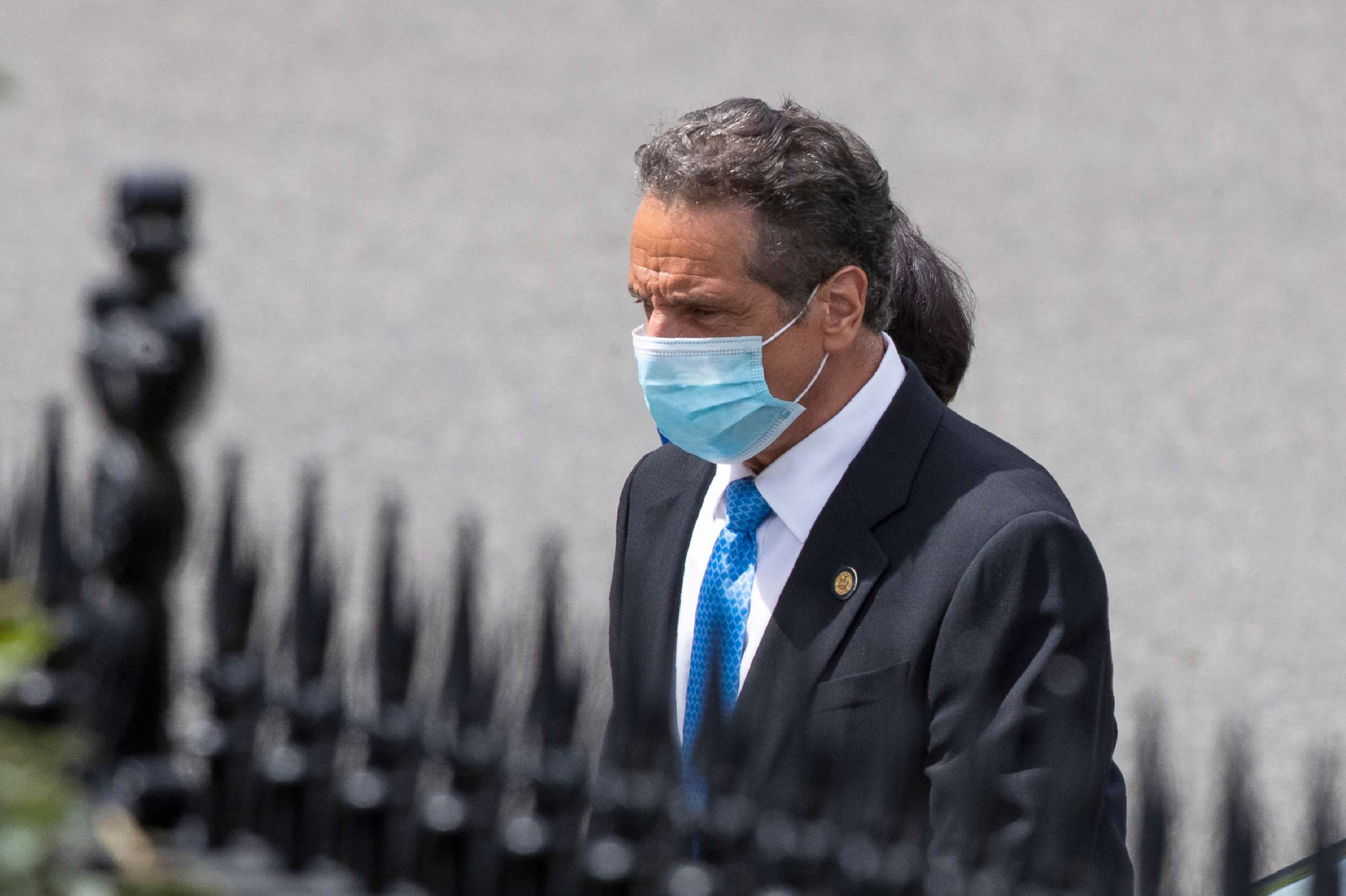 PHOTO: New York Gov. Andrew Cuomo walks towards the West Wing as he arrives at the White House for a meeting with President Donald Trump, May 27, 2020.
