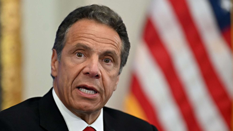 PHOTO: (Governor of New York Andrew Cuomo speaks during a press conference, May 26, 2020, in New York City.