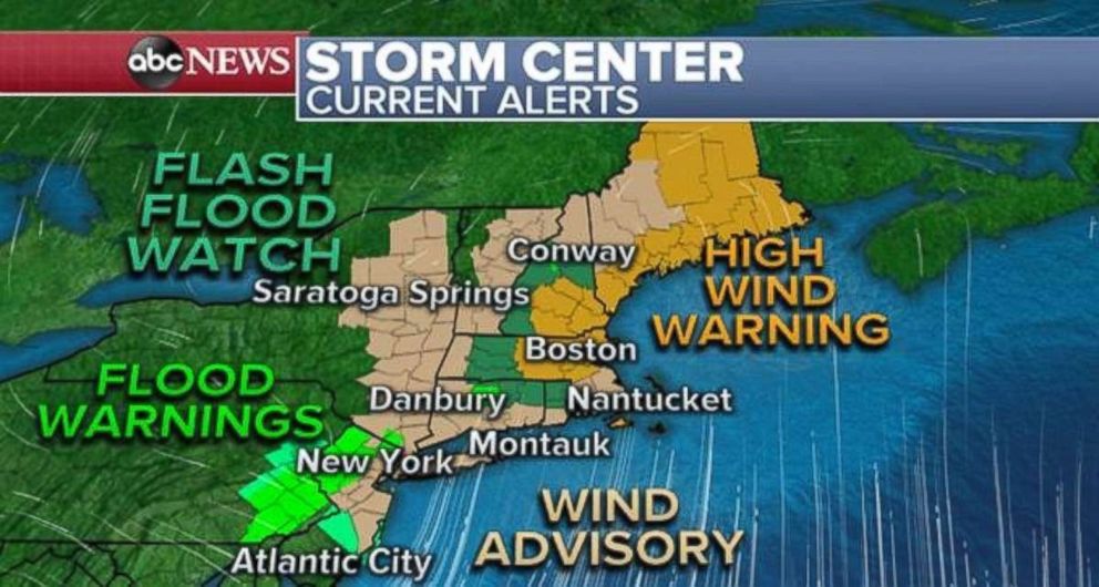 PHOTO: Alerts are in place across the Northeast due to a storm system moving through the region.