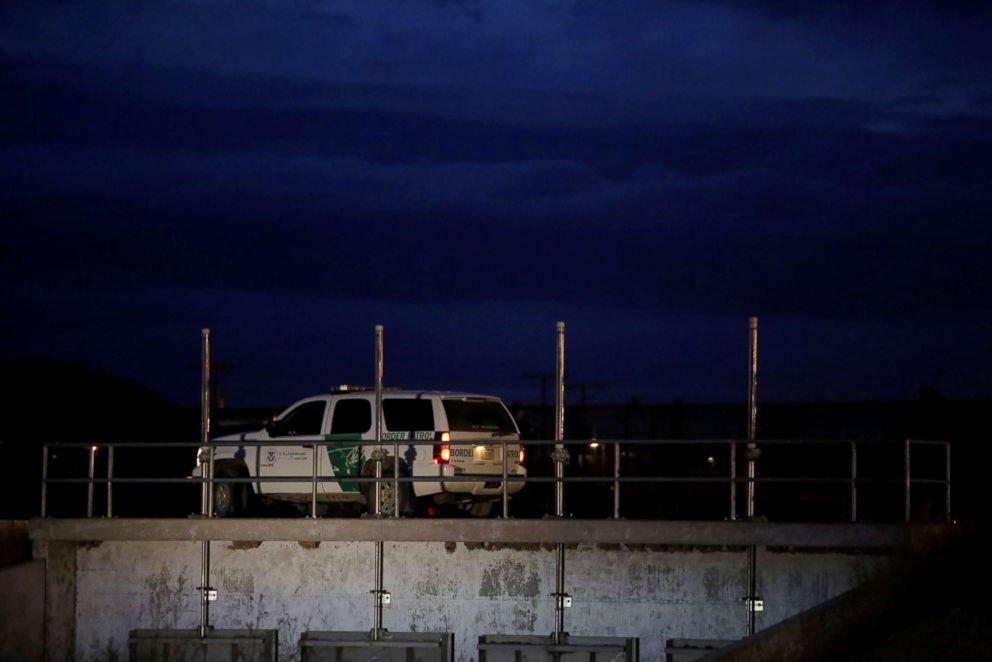 PHOTO: A U.S. Customs and Border Protection vehicle patrols along the border in El Paso, Texas, in this picture taken from Ciudad Juarez, Mexico, Feb. 14, 2019.