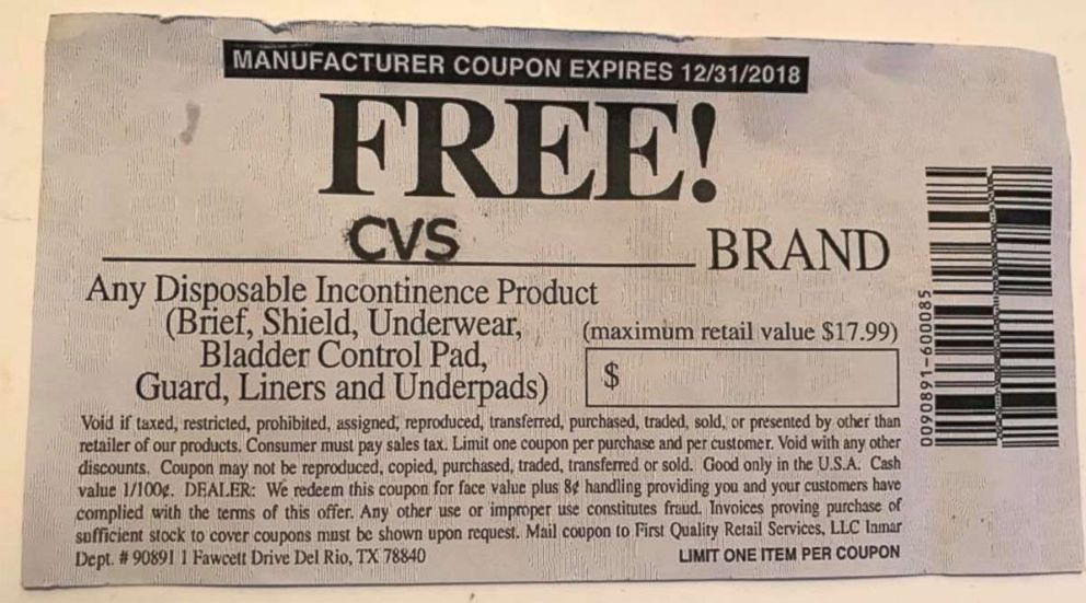 PHOTO: Camilla Hudson provided this image of a coupon that she tried to use at a CVS in Chicago.