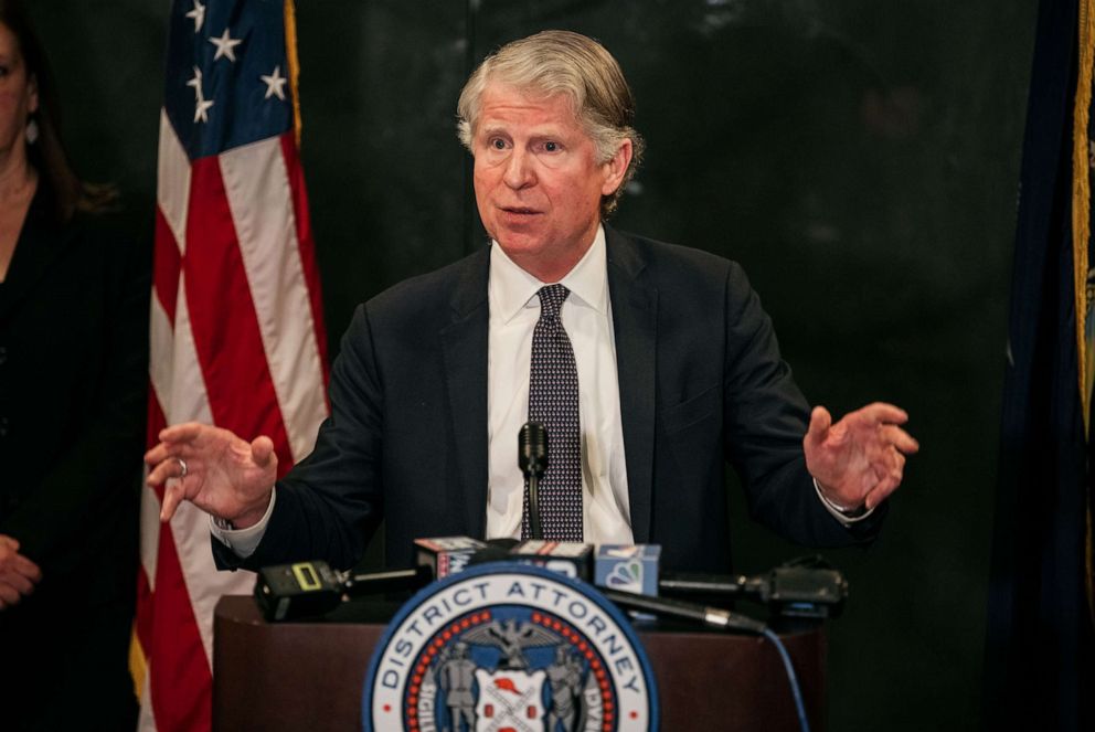 PHOTO: In this Feb. 24, 2020, file photo, Manhattan District Attorney Cy Vance speaks at a press conference at New York.
