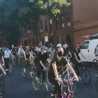 Participants and spectators honked and rang bells in solidarity.