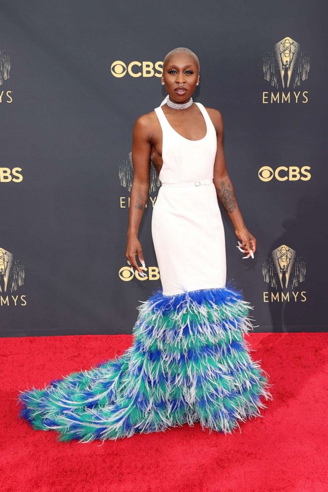 PHOTO: Cynthia Erivo attends the 73rd Primetime Emmy Awards at L.A. LIVE on Sept. 19, 2021, in Los Angeles.