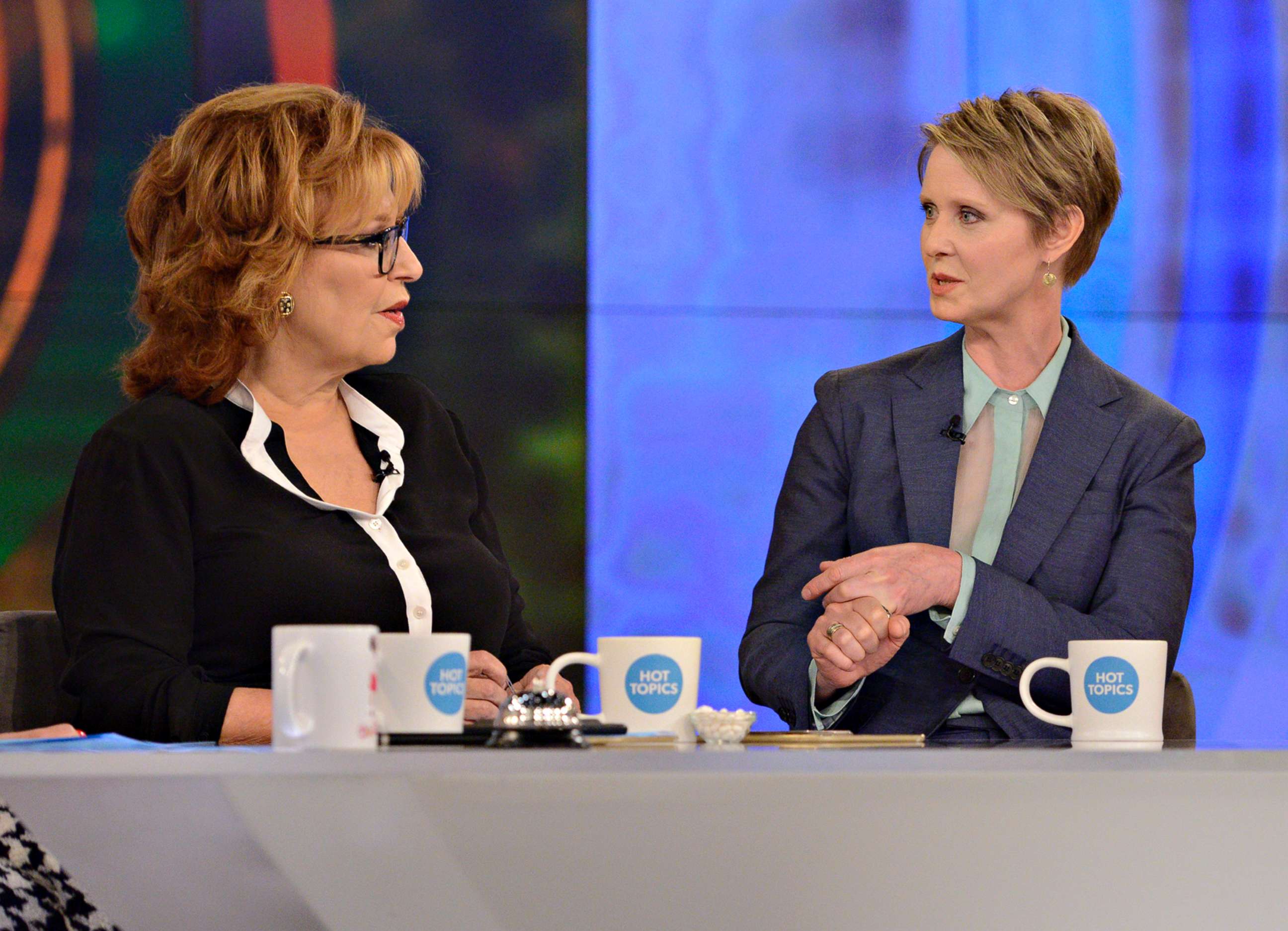 PHOTO: Cynthia Nixon visits "The View" on the ABC television network, June 21, 2018.