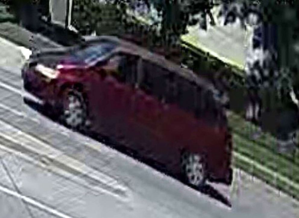 PHOTO: Police released a security camera image of a gunman fleeing in a maroon minivan after a triple shooting on May 11, 2022, at a hair salon in Dallas' Koreatown district. 