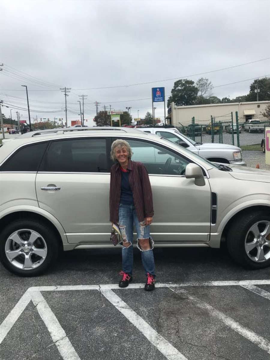 PHOTO: Three months ago Darlene Quinn's only car broke down, forcing her to walk to and from work 12 miles each way. Last week, her coworkers gifted her a car.