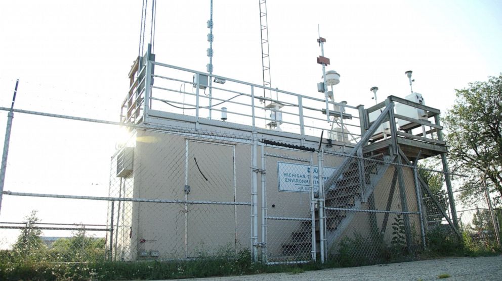 PHOTO: An EPA air quality monitoring station in Grand Rapids, Michigan.
