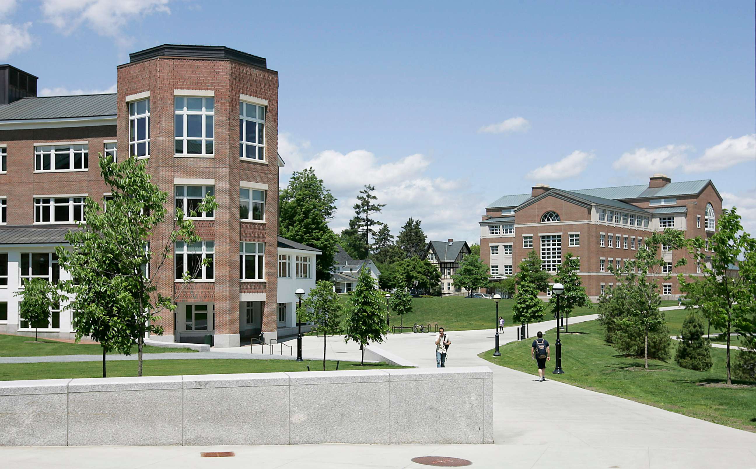 PHOTO: The Kemeny building, left, and Moore building stand on the campus of Dartmouth College in Hanover, New Hampshire, June 2, 2009.