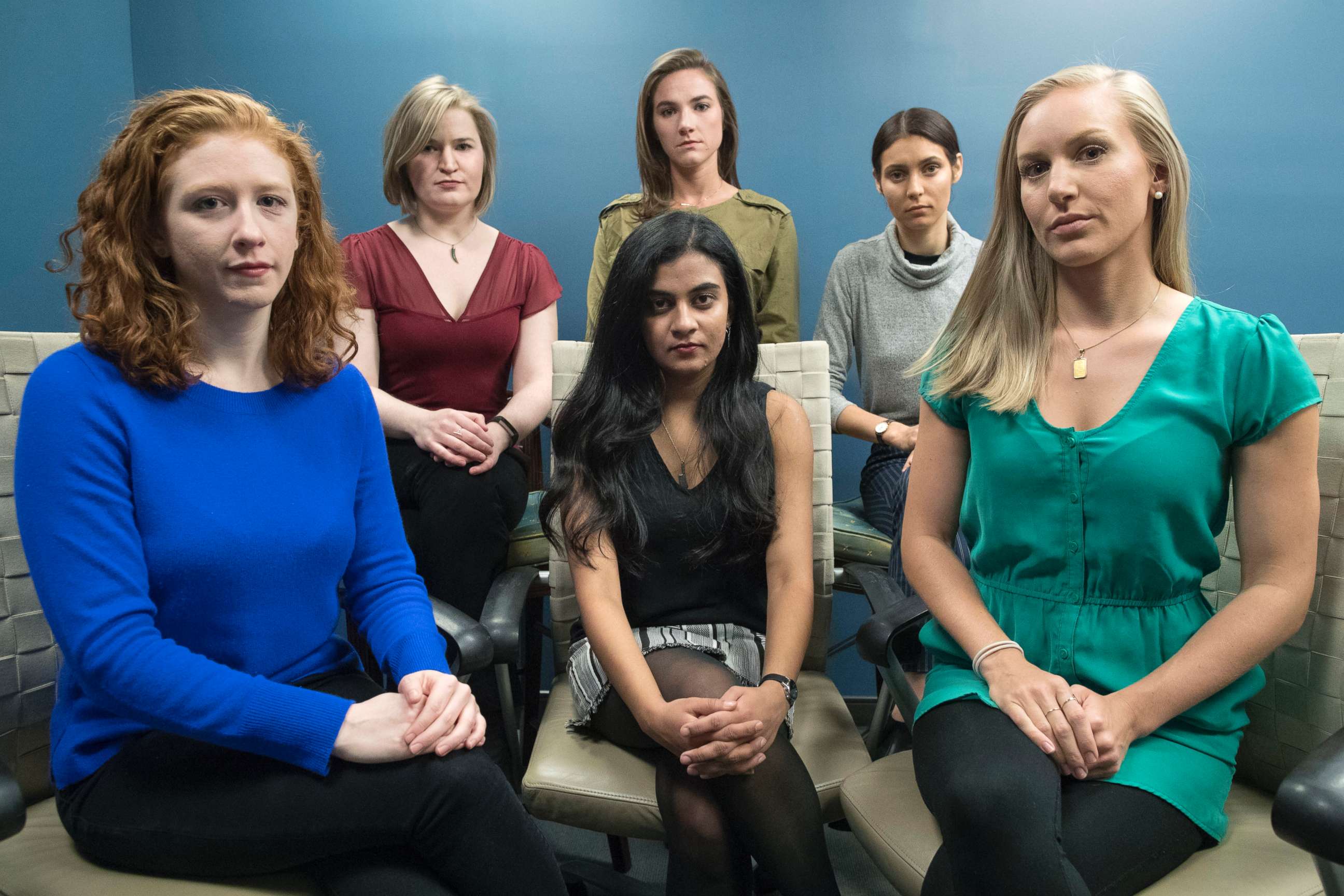 PHOTO: From left back row, Annemarie Brown, Andrea Courtney, and Marissa Evansin, and front row from left, Sasha Brietzke, Vassiki Chauhan, Kristina Rapuano.