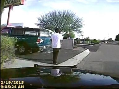 VIDEO: Dashcam video caught a Marana Police Department Officer crashing into Mario Valencia, an armed suspect who had allegedly been on a day-long crime spree.