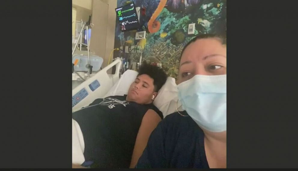 PHOTO: David Espino, an unvaccinated 17-year-old, was hospitalized with COVID-19.